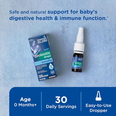 Mommy'S Bliss Baby Probiotic Drops, Daily Gas, Constipation And Colic Symptom Relief + Immune Support, borns & Up, 0.34 Fl Oz (30 Servings), Pack Of 2