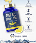 Carlyle Fish Oil 3000mg | 900mg Omega 3 | 90 Softgels | Lemon Flavor | Non-GMO and Gluten Supplement