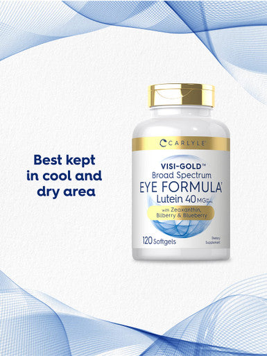 Carlyle Eye Health Supplement 120 Softgels | With Lutein 40Mg, Zeaxanthin, Bilberry And Blueberry | Eye Support Vitamins | Non