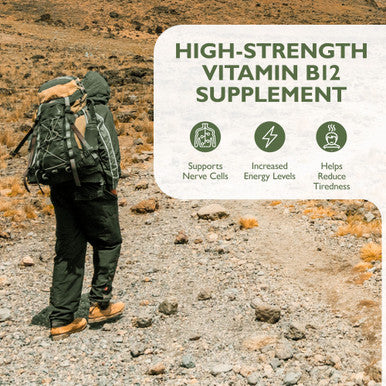 Barefoot Nutrition - B12 Complete High Strength Supplement Methylated B 12 (1000Ãƒâ€šÃ‚Âµg) - with Cofactors Methyl folate (400Ãƒâ€šÃ‚Âµg) & D-Biotin (400Ãƒâ€šÃ‚Âµg) - 60 x 1 A Day Vegan-Friendly Capsules