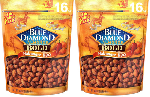 Blue Diamond Almonds Honey Roasted Snack Almonds, Party Salty Snack, Plant-Based Protein and Fiber, After School Snacks, Events, Holidays and Lunch, 16Oz, 1 Pound (Pack of 1)