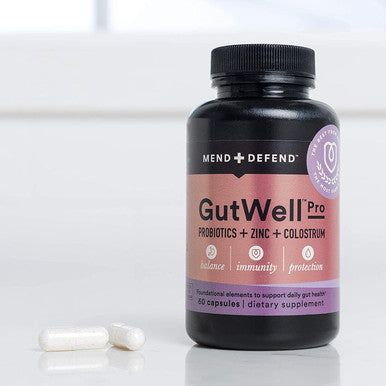 Mend Defend GutWell Pro 60 Capsules Probiotic Immunity and Gut Health Adult Supplement