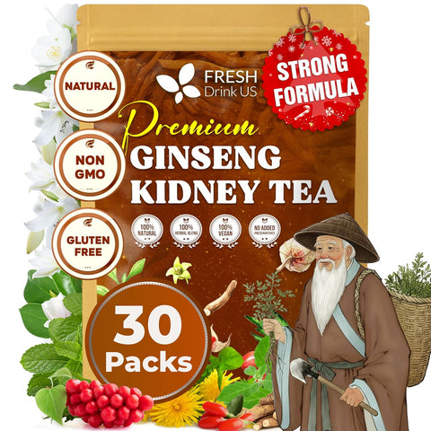 FreshDrinkUS, Premium 120 Mulberry Leaf Tea Bags, 100% Natural & Pure from Mulberry Leaves. Loose Leaf Herbal Tea. Made with Natural Material Tea Bags. No Sugar, No Caffeine, No Gluten, Vegan.