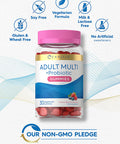 Adult Multivitamins Gummies | with Probiotic | 30 Count | Berry Punch Flavor | Vegetarian, Non-GMO, Gluten Free Supplement | by Carlyle