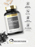Carlyle GTF Chromium 600 mcg | 250 Capsules | Non-GMO Gluten