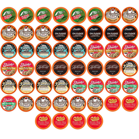 Two Rivers Coffee Flavored Coffee Pods Compatible with Keurig K Cup Brewers, Assorted Variety Pack Flavored Coffee, 40 Count