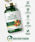 Carlyle Fruits and Veggies Supplement | 250 Capsules | Made with 32 Fruits and Vegetables | Vegetarian, Non-GMO, Gluten Free Superfood Formula