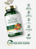 Carlyle Fruits and Veggies Supplement | 250 Capsules | Made with 32 Fruits and Vegetables | Vegetarian, Non-GMO, Gluten Free Superfood Formula