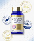 Carlyle Citicoline Cdp Choline 1000Mg 60 Capsules Non-Gmo Gluten Free Supplement