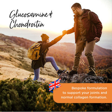 Healthspan Glucosamine & Chondroitin (120 Tablets) | Joint Health | 500mg Optiflex Glucosamine & 100mg Chondroitin Sulphate% | 20mg Vitamin C | 40% More Glucosamine Per Gram | Sustainably Sourced