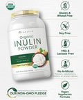 Carlyle Organic Inulin Powder 48oz | Fiber Supplement from Jerusalem Artichoke | for Probiotic Health | Vegan Vegetarian Non-GMO Gluten
