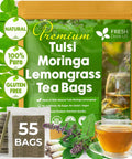 FreshDrinkUS, Premium 75 Mulberry Leaf Tea Bags, 100% Natural & Pure from Mulberry Leaves. Loose Leaf Herbal Tea. Made with Natural Material Tea Bags. No Sugar, No Caffeine, No Gluten, Vegan.