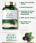 Carlyle Acai Berry Capsules 6000Mg | 250 Count | Non-Gmo & Gluten Free Acai Berry Extract