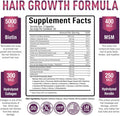 Premium Hair Growth For Women & Men - Hair Growth Vitamins W/ Biotin & Keratin - Prevents Hair Loss & Thinning, Supports Thicker Healthier Hair Growth - Supplement For All Hair Types, 60 Capsules