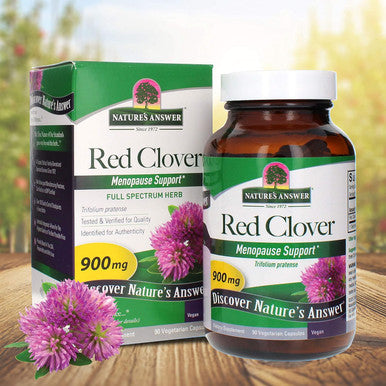 Nature'S Answer Red Clover Trifolium Pratense Full Spectrum Herb Natural Vegetarian Vegan High Strength Dietary Supplements Ideal for Menopause (90 Capsules)