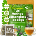 FreshDrinkUS, Premium 75 Mulberry Leaf Tea Bags, 100% Natural & Pure from Mulberry Leaves. Loose Leaf Herbal Tea. Made with Natural Material Tea Bags. No Sugar, No Caffeine, No Gluten, Vegan.