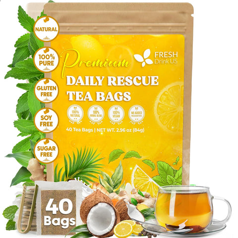 FreshDrinkUS, Premium 75 Mulberry Leaf Tea Bags, 100% Natural & Pure from Mulberry Leaves. Loose Leaf Herbal Tea. Made with Natural Material Tea Bags. No Sugar, No Caffeine, No Gluten, Vegan.