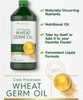 Carlyle Wheat Germ Oil | 48 Fl Oz (16 Fl Oz Triple Pack) | Cold Processed | Vegetarian, Non-Gmo Nutritional Oil