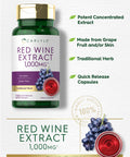 Carlyle Red Wine Extract Capsules | 1000Mg | 120 Count | Non-Gmo And Gluten Free Supplement