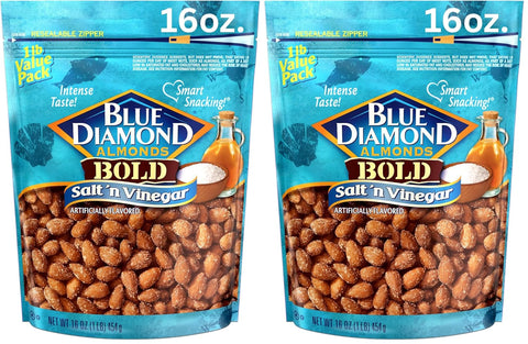 Blue Diamond Almonds Honey Roasted Snack Almonds, Party Salty Snack, Plant-Based Protein and Fiber, After School Snacks, Events, Holidays and Lunch, 16Oz, 1 Pound (Pack of 1)