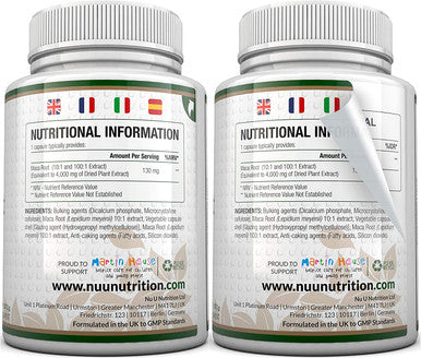 Maca Root Capsules 4000mg 180 Vegetarian and Vegan Capsules 6 Month Supply High Strength Peruvian Maca Root