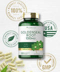 Carlyle Goldenseal Root Capsules 1000Mg | 200 Count | Traditional Herb Supplement | Non-Gmo, Gluten Free