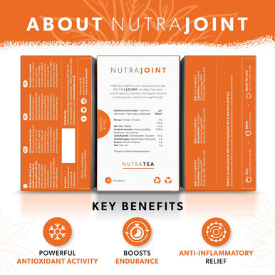 Nutra Tea NUTRAJOINT - Joint Care Tea | Joint Mobility Tea | Joint Flexibility Tea - Relief from Joint Pain - 20 Enveloped Tea Bags - by - Herbal Tea