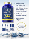 Carlyle Fish Oil 3600mg | 1080mg Omega 3 | 120 Count | Non-GMO and Gluten Supplement