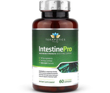 Intestinepro Intestine Support For Humans With Non-Gmo Wormwood, Black Walnut, Echinacea + 15 More Premium Ingredients, 60 Vegeta