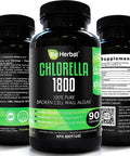 BE HERBAL Organic Chlorella 1800mg Best Source of Chlorophyll & Complete Superfood Vegan Friendly Natural Detox Supplement - 600mg per Capsule (90 Capsules - 1 Month Supply)