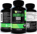 BE HERBAL Organic Chlorella 1800mg Best Source of Chlorophyll & Complete Superfood Vegan Friendly Natural Detox Supplement - 600mg per Capsule (90 Capsules - 1 Month Supply)