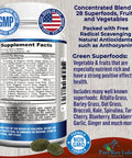 YUMMYVITE Fruit And Veggie Superfood Greens - 120 Tablets - 28 Fruits And Vegetables Incl. Alfalfa, Barley Grass, Spirulina, Beet Root, Tart Cherry, Non-Gmo - 120 Tablets