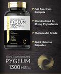 Pygeum Standardized 1300Mg | 240 Capsules | Non-Gmo, Gluten Free | Pygeum Africanum Bark Extract Supplement | By Carlyle