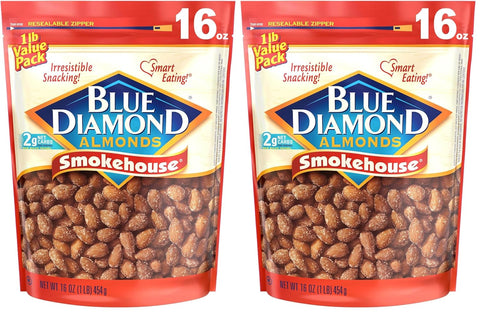 Blue Diamond Almonds Honey Roasted Snack Almonds, Party Salty Snack, Plant-Based Protein and Fiber, After School Snacks, Events, Holidays and Lunch, 16Oz, 1 Pound (Pack of 1)