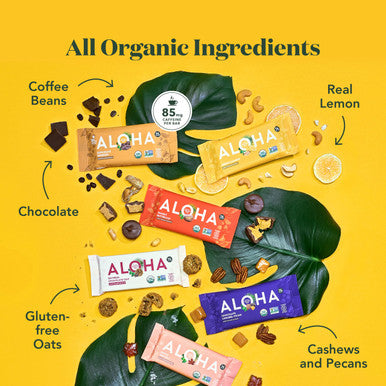 ALOHA Organic Plant Based Protein Bars - Sampler Pack 2nd Edition - 12 Bars Vegan Low Sugar Gluten-Free Paleo Low Carb Non-GMO No Stevia No Erythritol