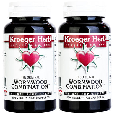 Kroeger Herb Wormwood Combination Vegetarian Capsules, 100 Count - Pack Of 2