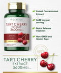 Carlyle Tart Cherry Extract Capsules | 200 Count | Non-GMO and Gluten Formula | Traditional Herb Supplement