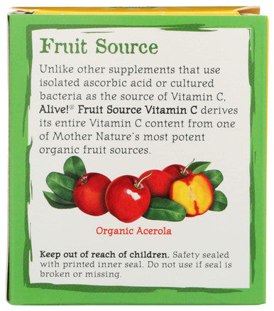 Nature's Way Alive! Vitamin C Powder, USDA Organic, 100% from Acerola, Kiwi, Lycium (Goji) Amla, Vegetarian, 4.23 oz.