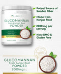 Carlyle Glucomannan Powder 12 Oz | Konjac Powder Supplement | Vegan & Vegetarian | Non-Gmo, Gluten Free
