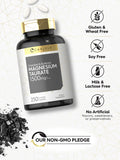 Magnesium Taurate 1500Mg | 250 Caplets | Chelated And Buffered | Vegetarian, Non-Gmo, Gluten Free Supplement | By Carlyle