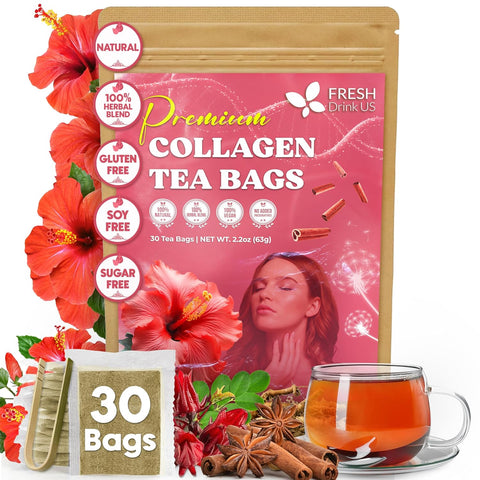 FreshDrinkUS, Premium 120 Mulberry Leaf Tea Bags, 100% Natural & Pure from Mulberry Leaves. Loose Leaf Herbal Tea. Made with Natural Material Tea Bags. No Sugar, No Caffeine, No Gluten, Vegan.
