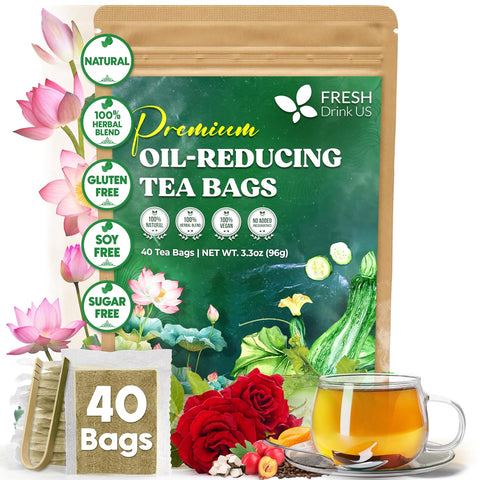 FreshDrinkUS, Premium 50 Mulberry Leaf Tea Bags, 100% Natural & Pure from Mulberry Leaves. Herbal Tea. Made with Natural Material Tea Bags. No Sugar, No Caffeine, No Gluten, Vegan.