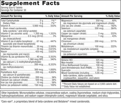 Metagenics Multigenics - Fast-Release Multivitamin & Multimineral Tablet - For Bone Health, Homocysteine Metabolism & Antioxidant Support - Non-Gmo & Gluten - 180 Tablets