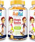 3X Actikid Magic Beans Vegan Multi-Vitamin 60X Tropical Twist Flavour | Gelatin Free | Kid'S Vitamin | Immunity Support