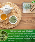 FreshDrinkUS, Premium 50 Mulberry Leaf Tea Bags, 100% Natural & Pure from Mulberry Leaves. Herbal Tea. Made with Natural Material Tea Bags. No Sugar, No Caffeine, No Gluten, Vegan.