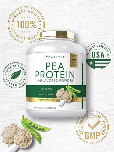 Carlyle Pea Protein Powder 7lb | Unflavored | 29G Protein | Non-GMO, Gluten, and Soy-Free | Vegetarian Protein Powder
