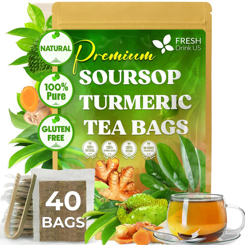 FreshDrinkUS, Premium 120 Mulberry Leaf Tea Bags, 100% Natural & Pure from Mulberry Leaves. Loose Leaf Herbal Tea. Made with Natural Material Tea Bags. No Sugar, No Caffeine, No Gluten, Vegan.