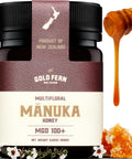 Gold Fern Honey - Raw New Zealand Manuka Honey | 8.8oz MGO 100+ | Pure, Natural, Unpasteurized, and Unfiltered Superfood Honey, Traceable from Hive to Hand.