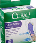 Curad Child Arm Cast and Bandage Protectors Water Resistant Reusable Ideal for Shower and Bath