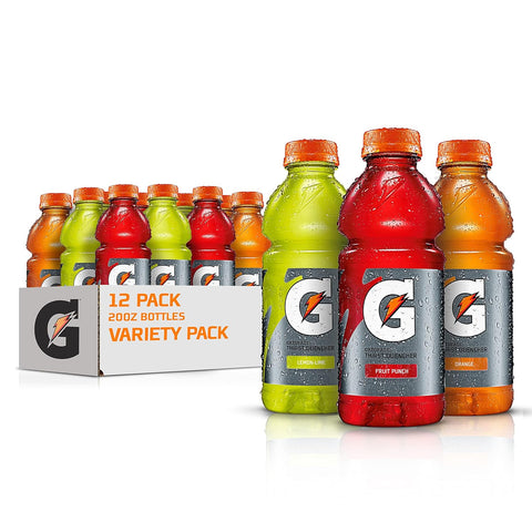 Gatorade Thirst Quencher Sports Drink Variety Pack 20oz Bottles 12 Pack Electrolytes for Rehydration